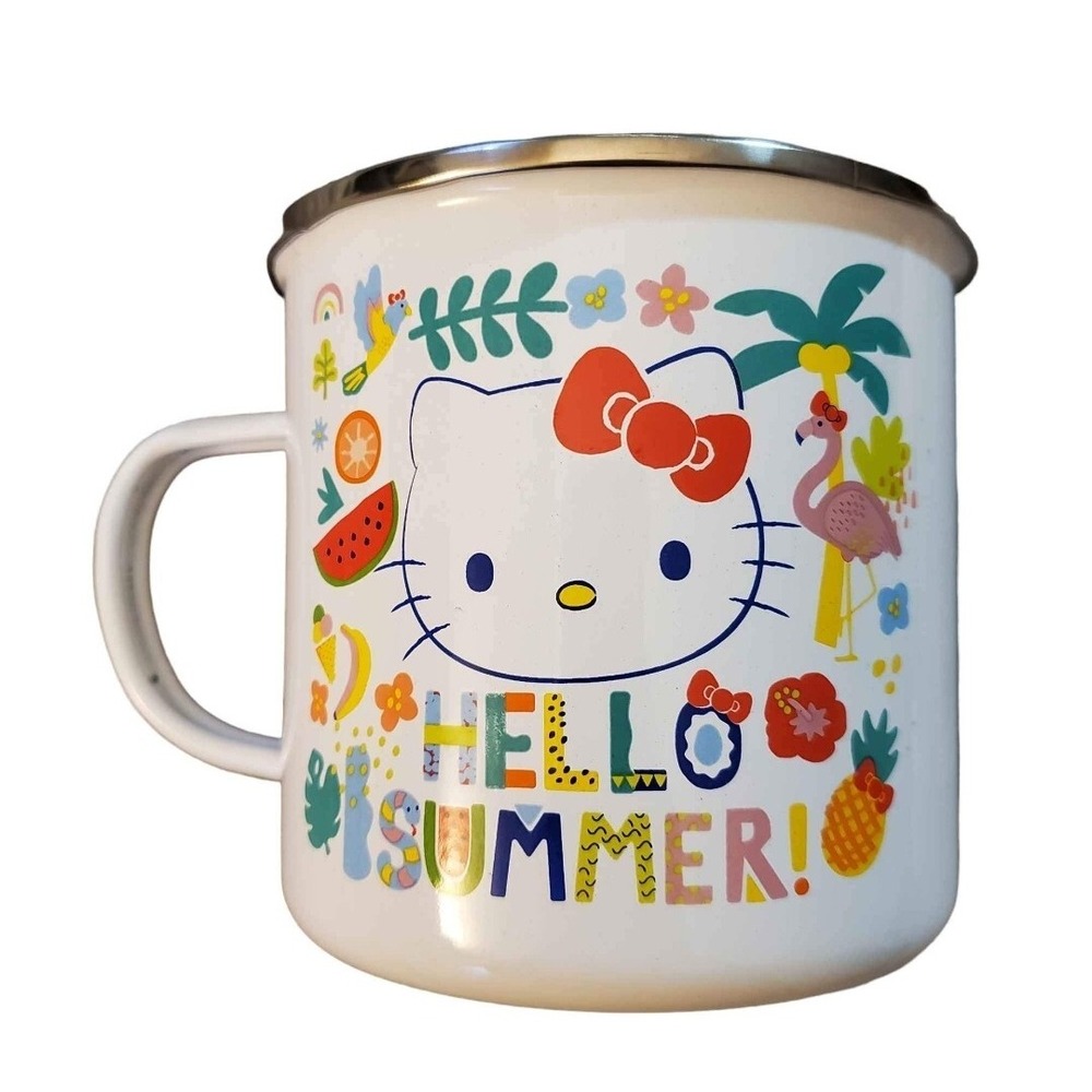 Sanrio Hello Kitty‎ Hello Summer Colorful Metal Large Mug New